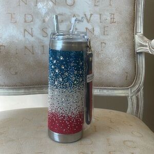 AMERICAN RED WHITE AND BLUE TUMBLER